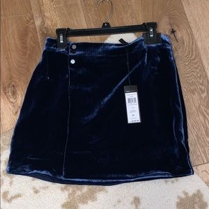 BCBG Blue Velvet Skirt